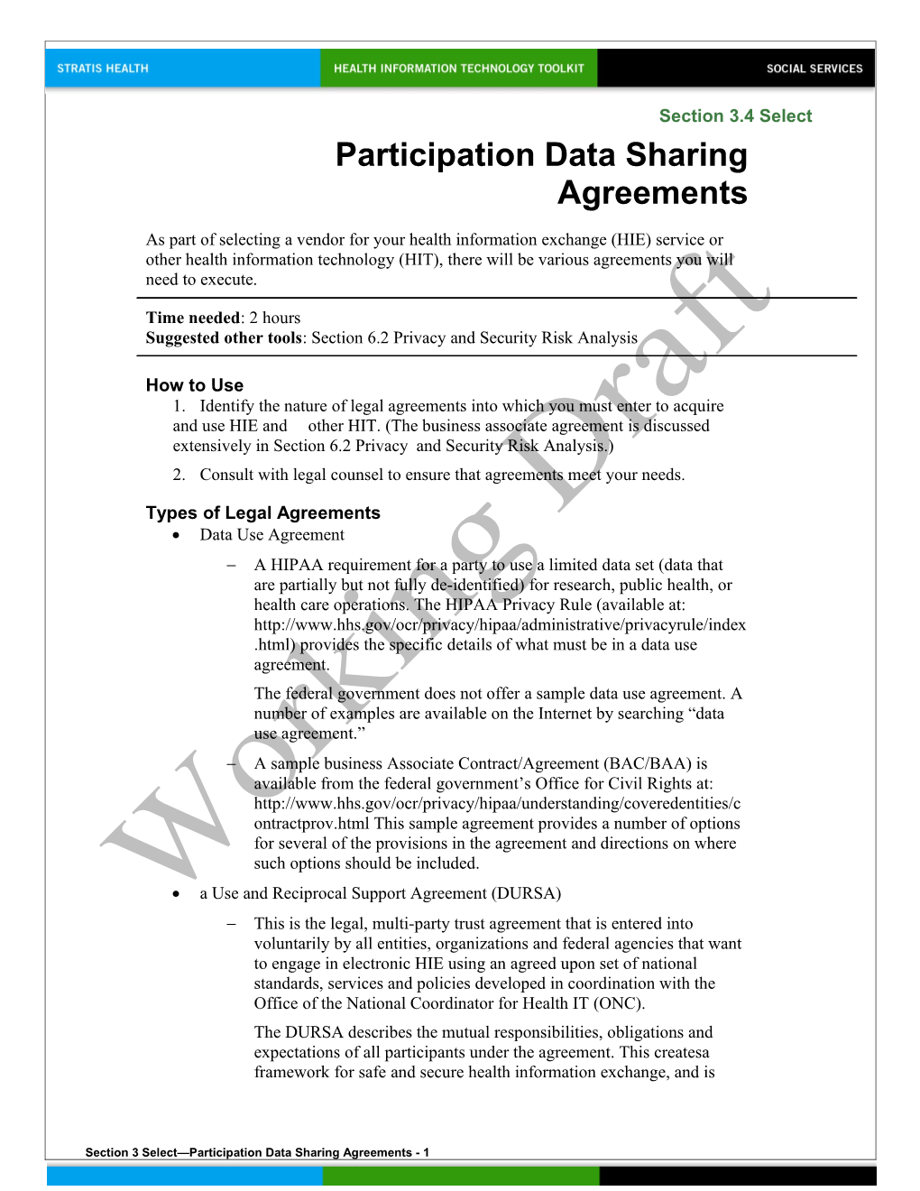 3 Participation Data Sharing Agreements