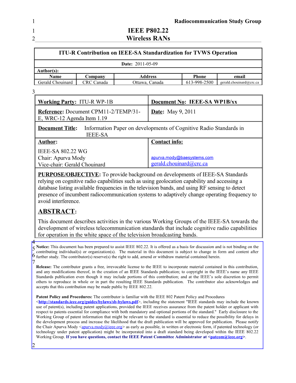 Radiocommunication Study Group