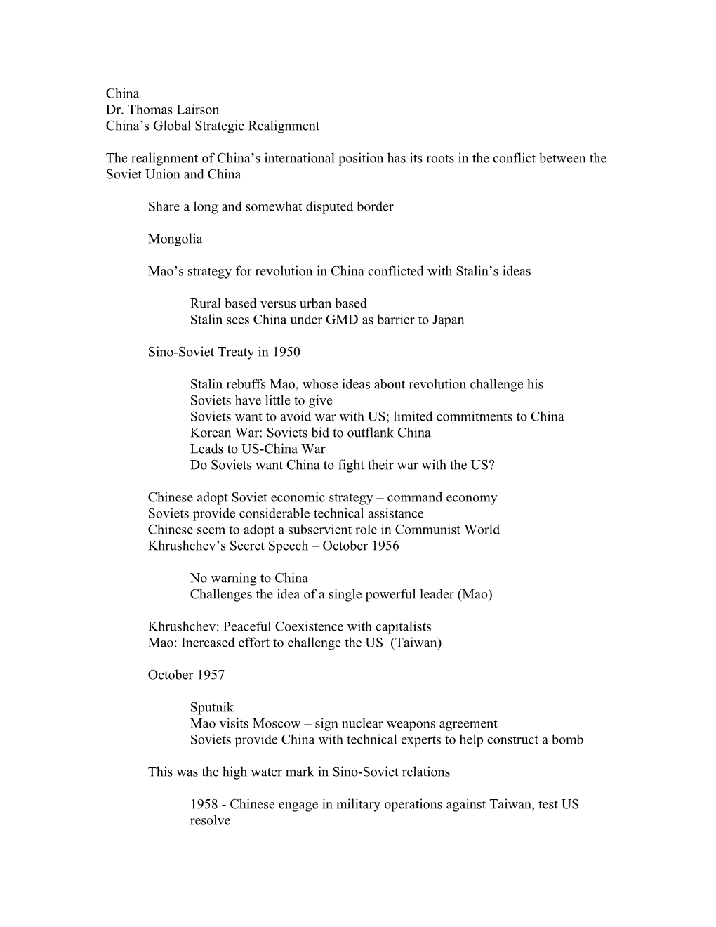 China S Global Strategic Realignment