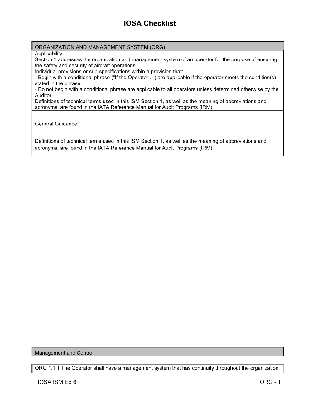 Organization and Management System (Org)