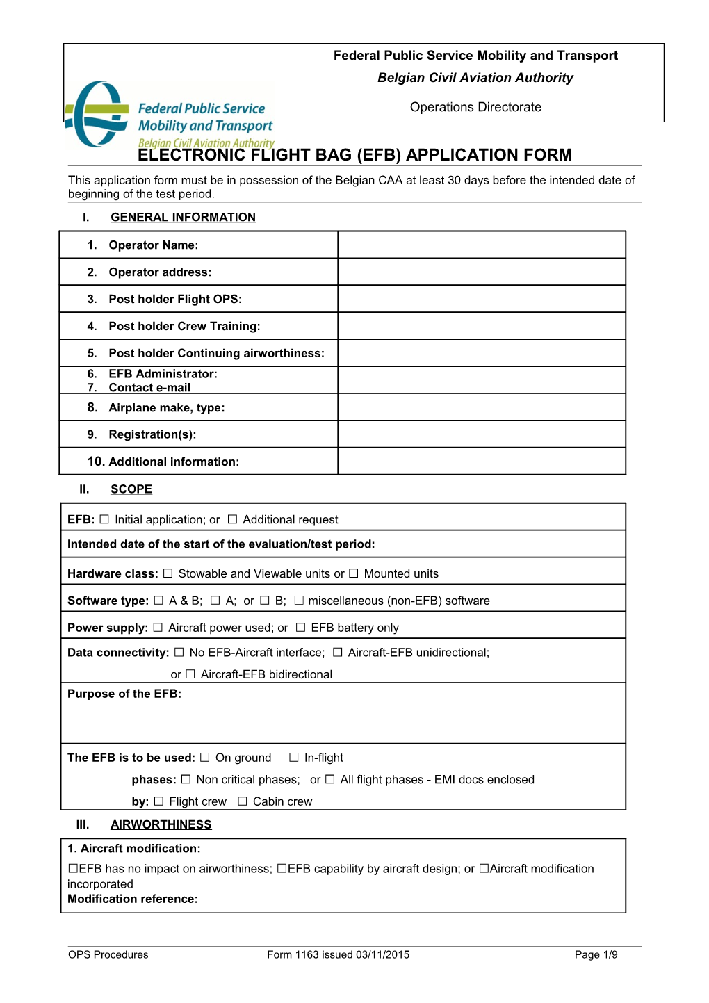 Application Form Air Operator Certificate(Aoc)