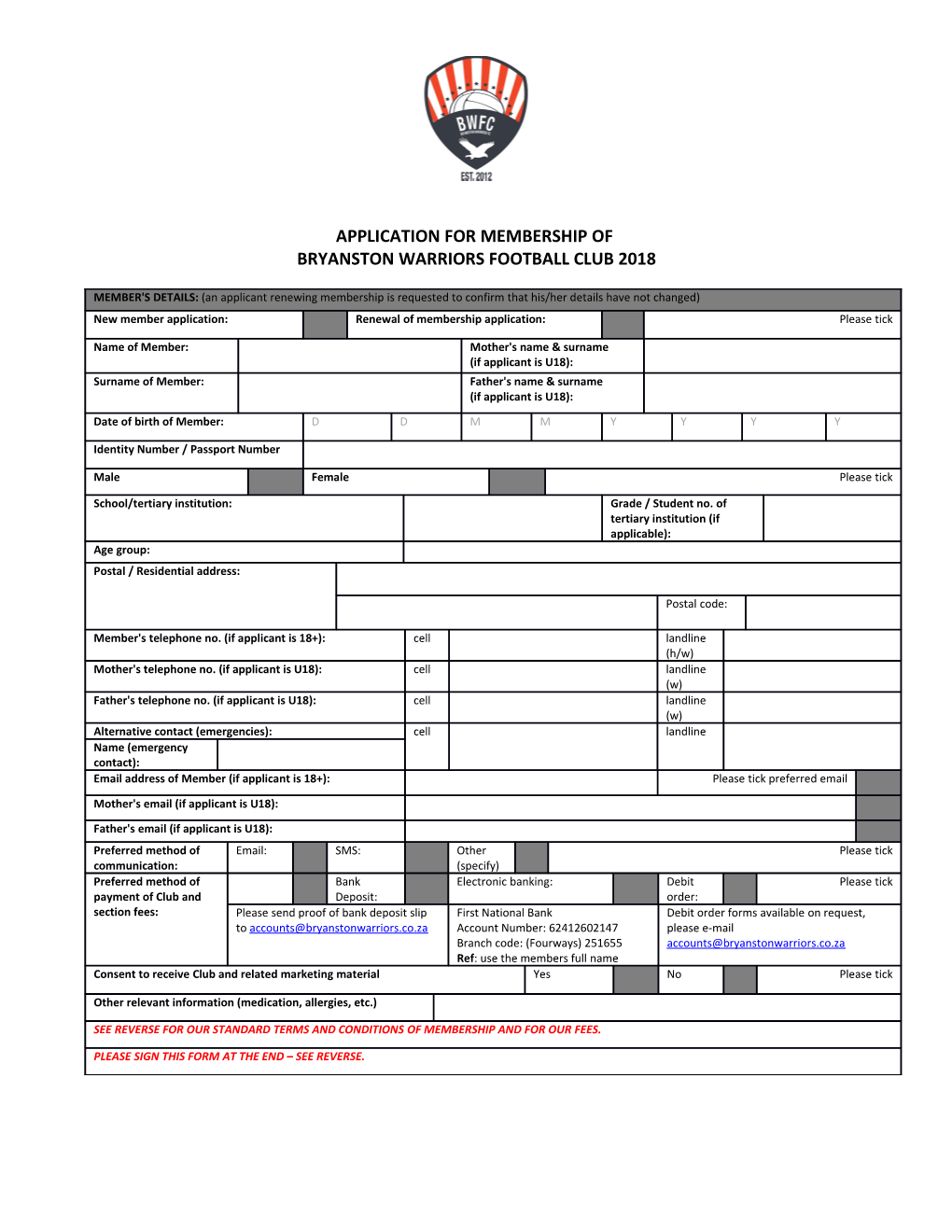 APPLICANT's DETAILS:(An Applicant Renewing Membership Are Requested to Confirm That His/Her