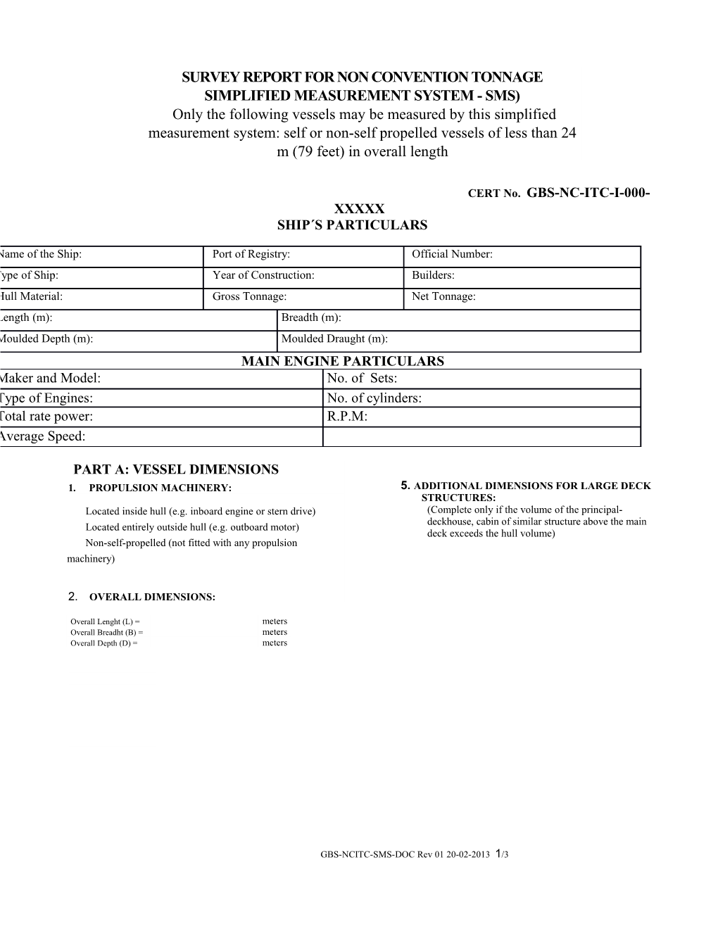 CERT No. GBS-NC-ITC-I-000-XXXXX