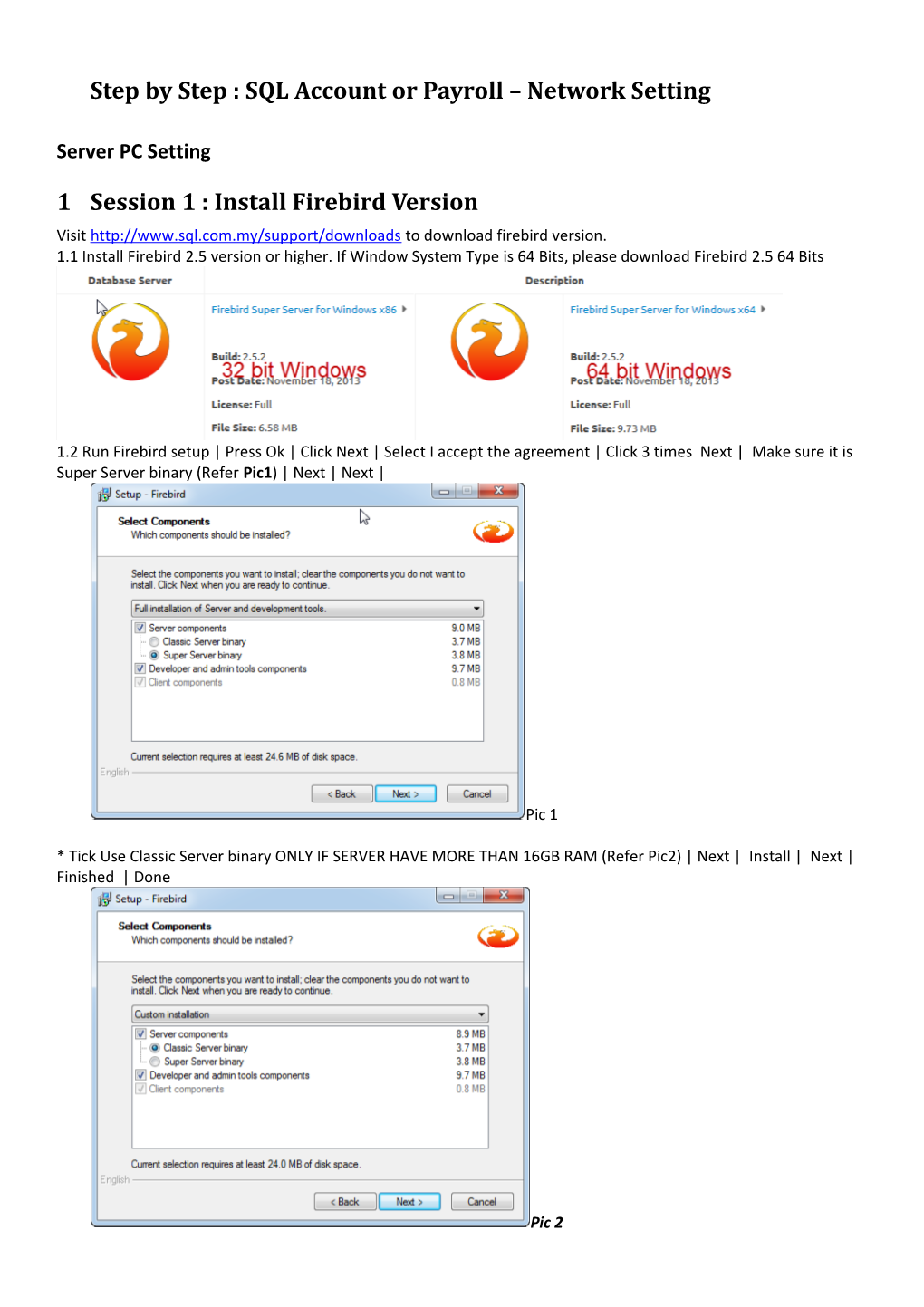 Step by Step : SQL Account Or Payroll Network Setting