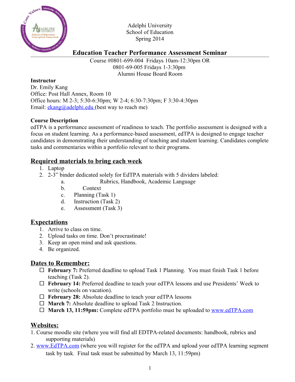 Benchmark Assignment for Science Methods 0836-404