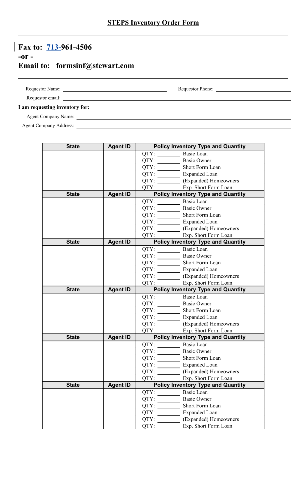 Steps & Prism Application Form