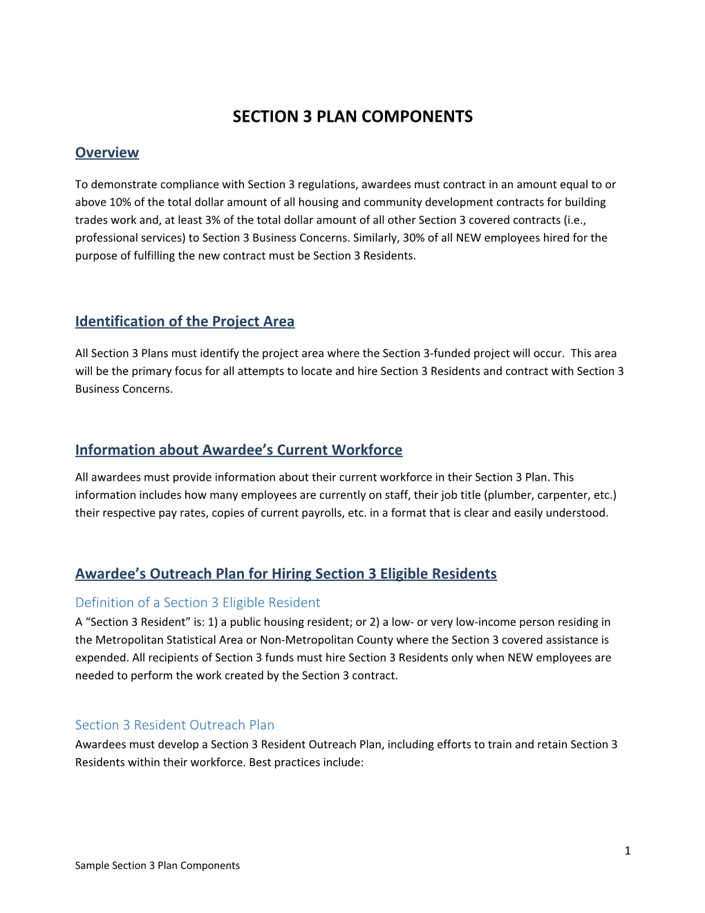 COMDEV-105-183 Section 3 Plan Template - Owners, Developers, General Contractors