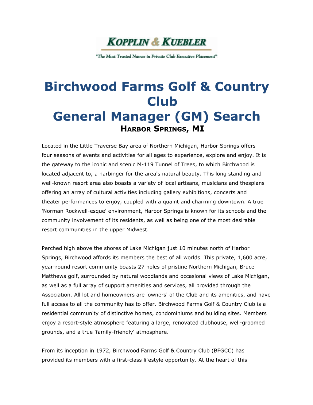 Birchwood Farms Golf & Country Club