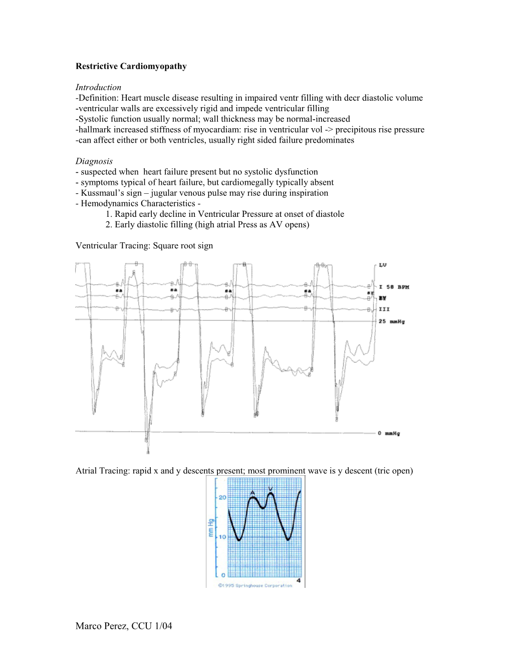 Restrictive Cardiomyopathy