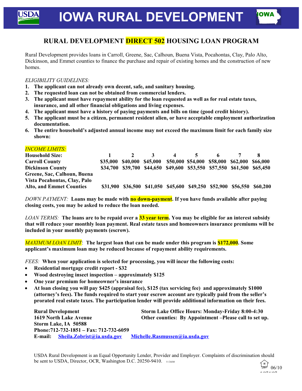 Usda Rural Development 502 Housing Loan Program