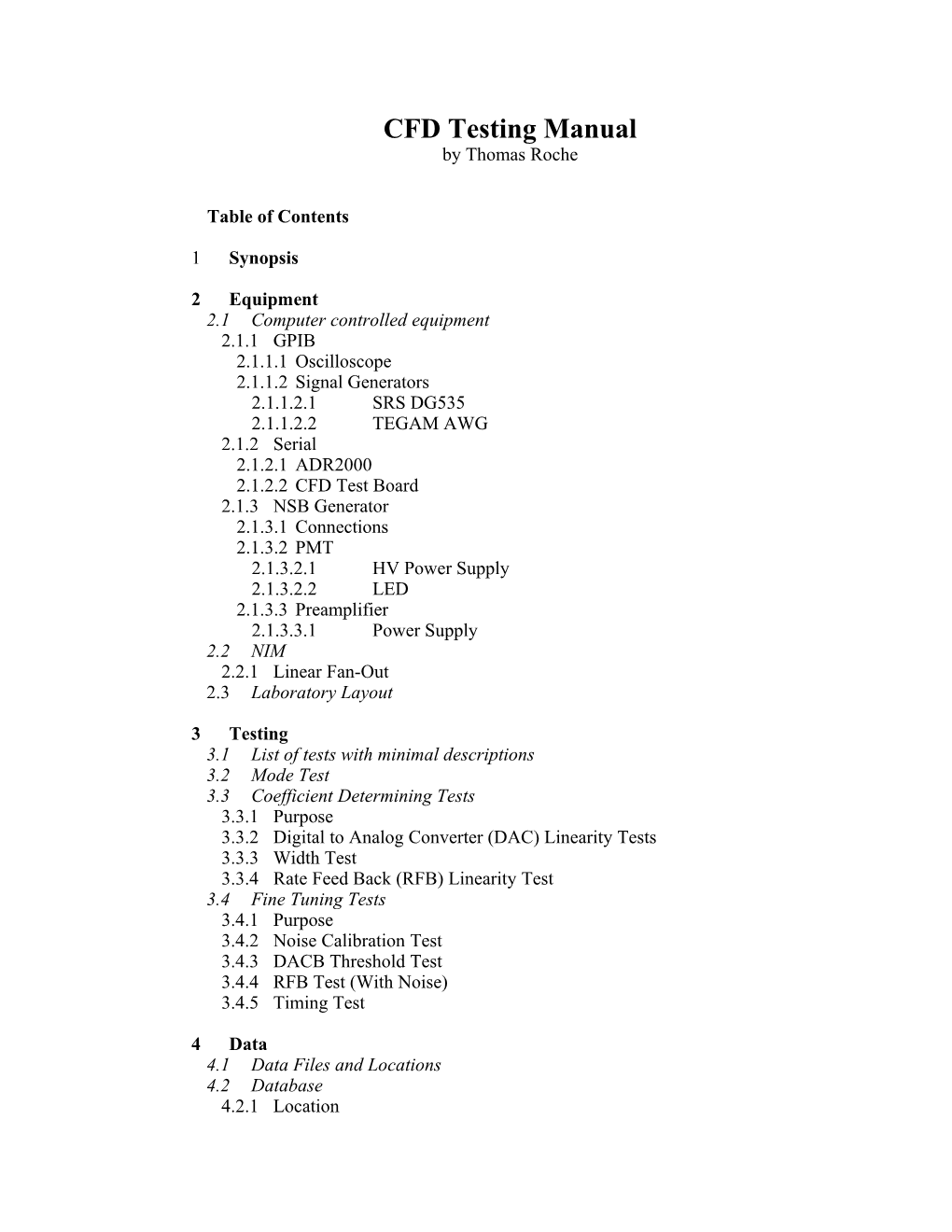 CFD Testing Manual