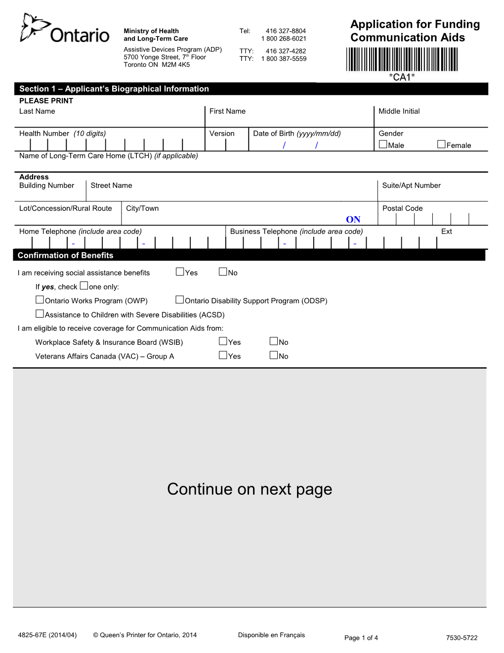 Section 1 Applicant S Biographical Information