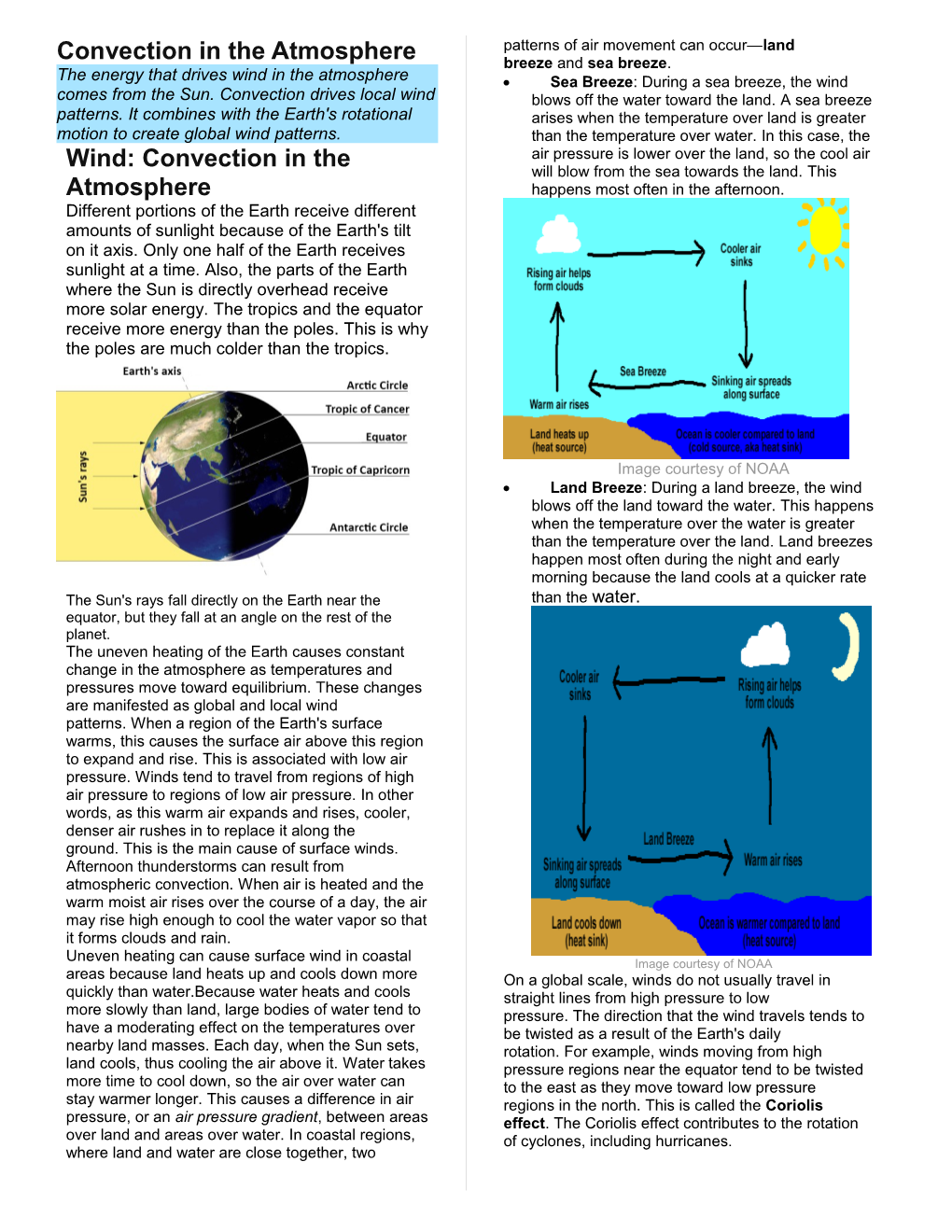 Convection in the Atmosphere