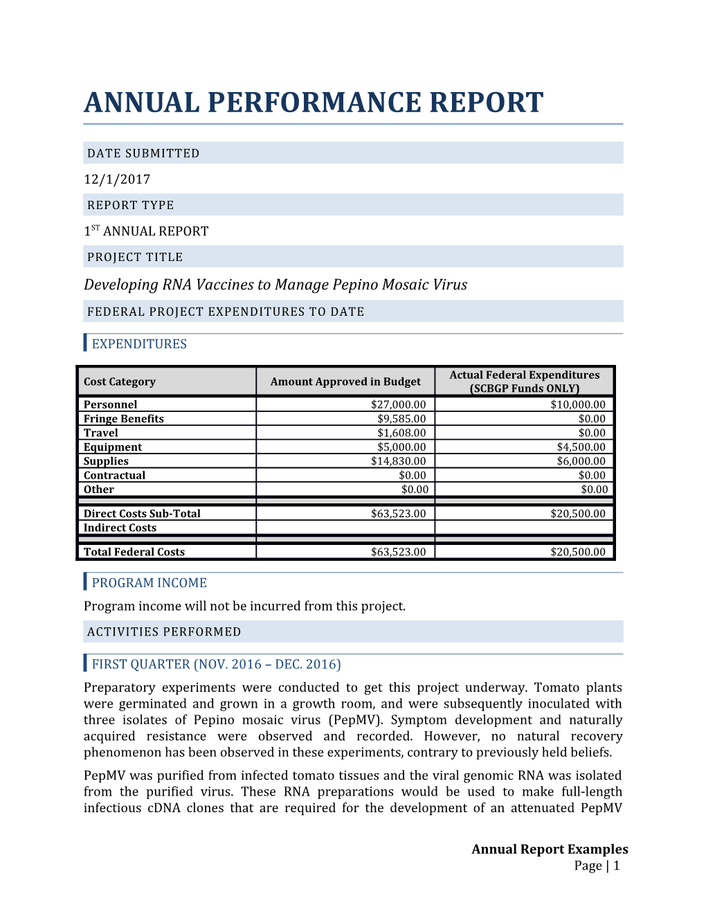 Annual Performance Report