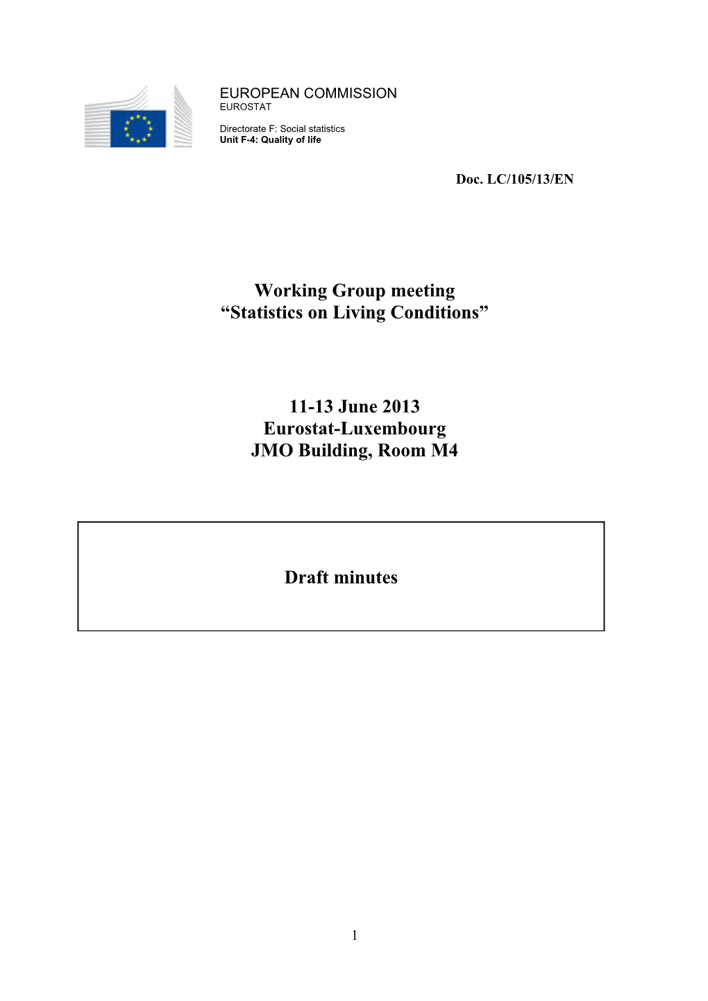 Working Group Meeting