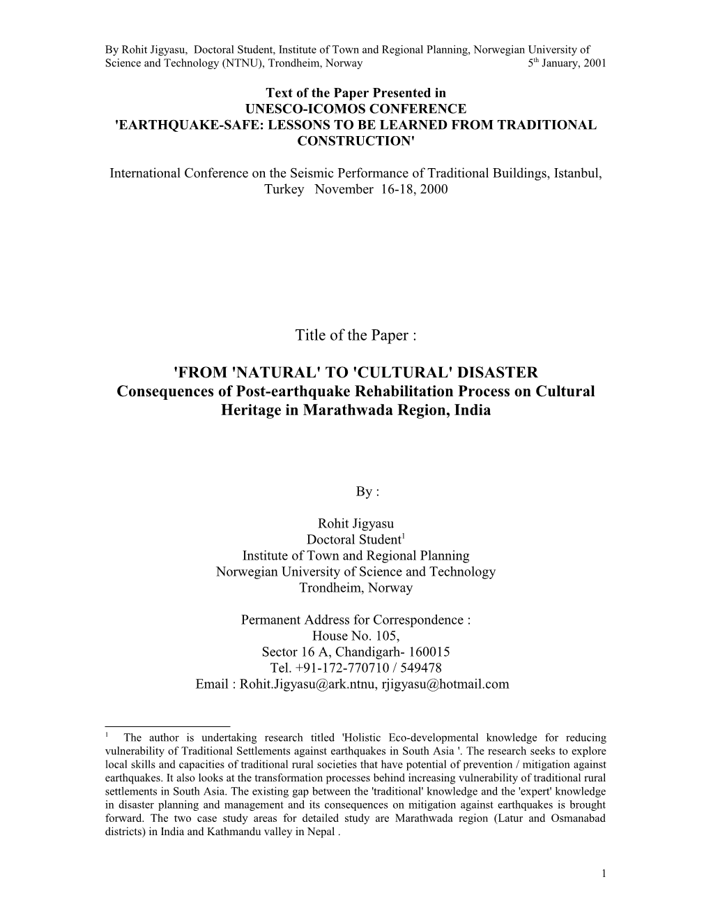 Text of the Paper Presented In