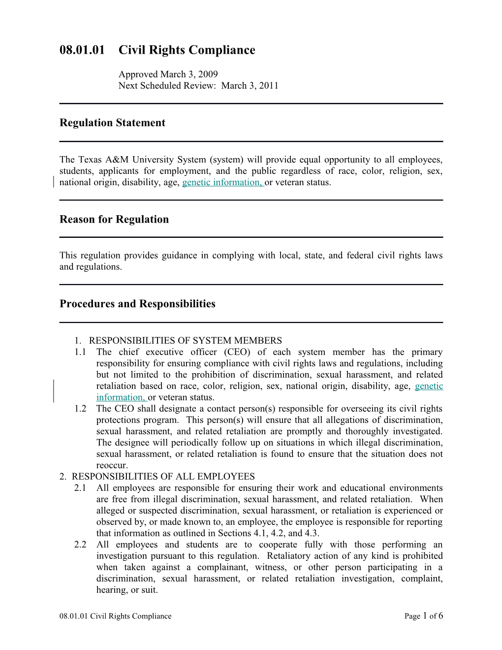 08.01.01 - Civil Rights Compliance