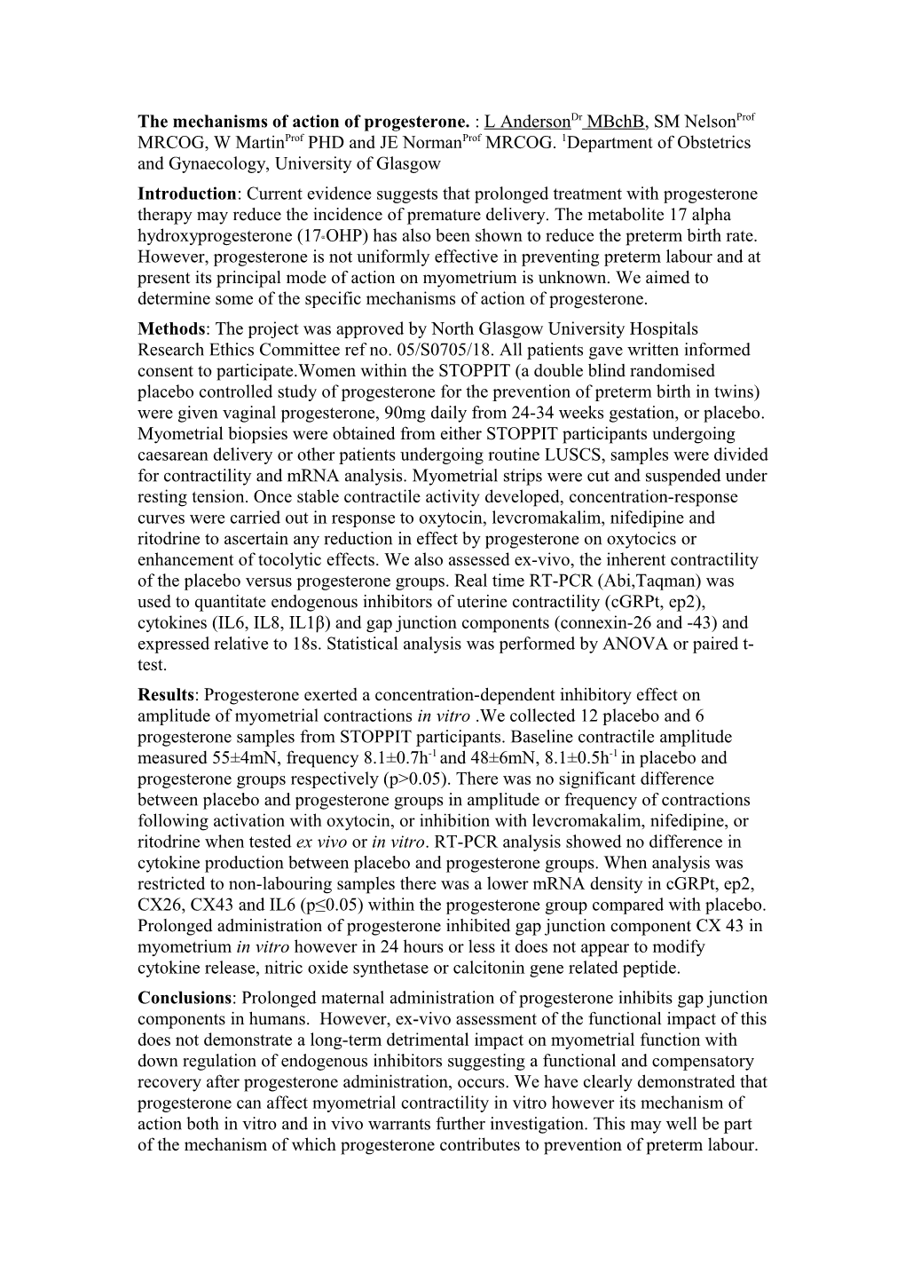 Sgi 2008 August Draft Abstract (1) Stoppit Contractilty and Taqman Data