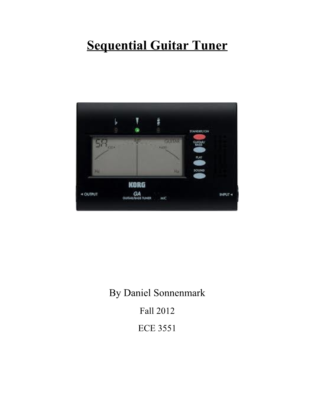 Sequential Guitar Tuner