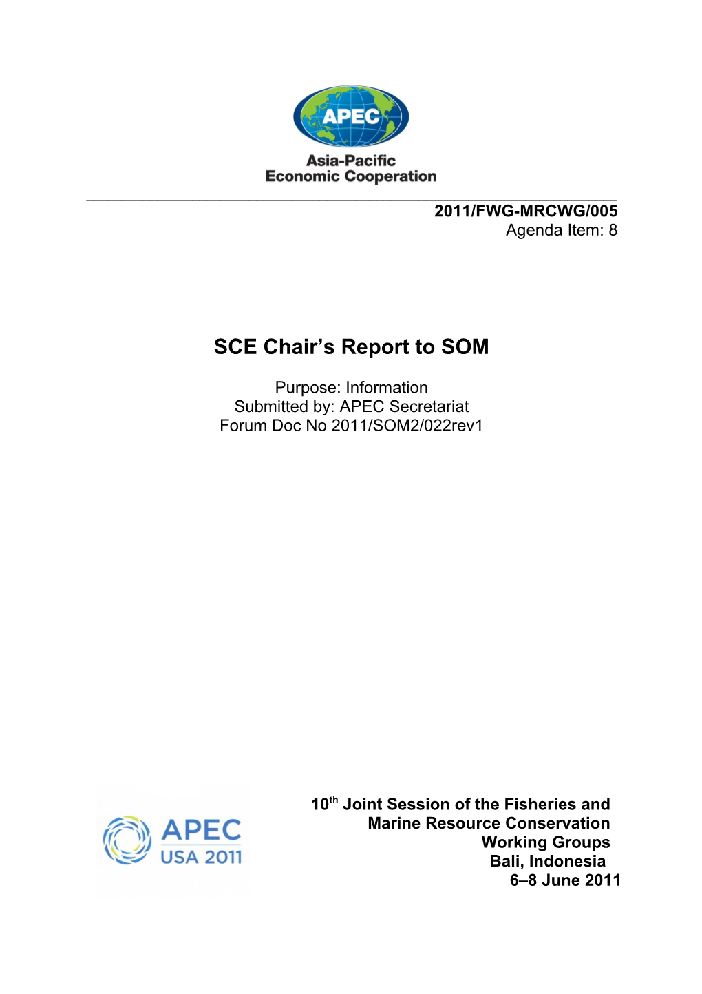 SCE Chair S Report to SOM