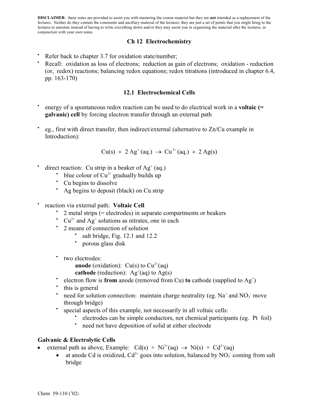 Refer Back to Chapter 3.7 for Oxidation State/Number;