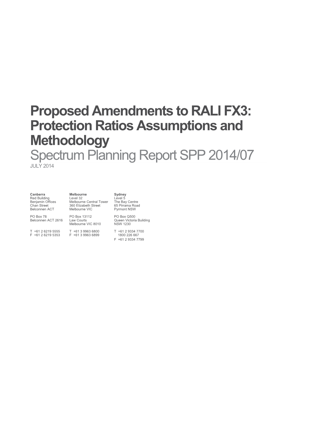 2Protection Ratio Methodology