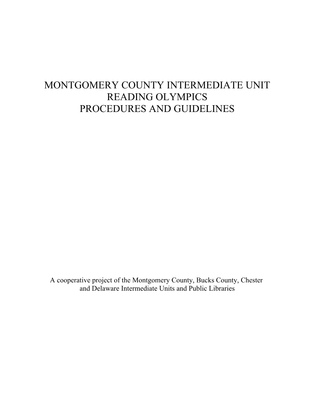 Montgomery County Intermediate Unit