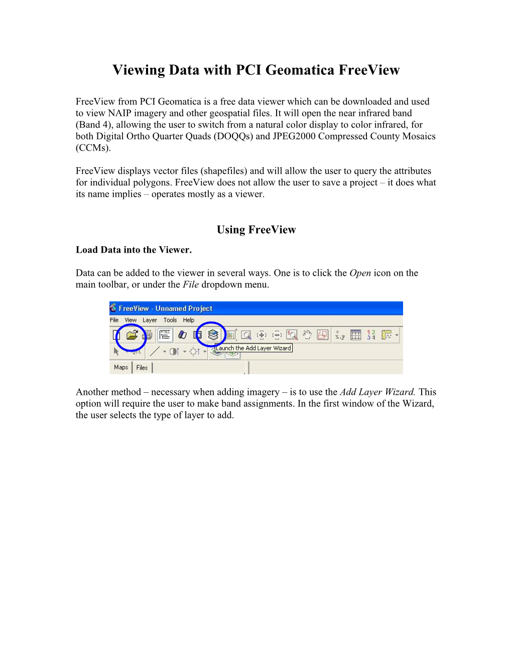 Viewing Data with PCI Geomatica Freeview