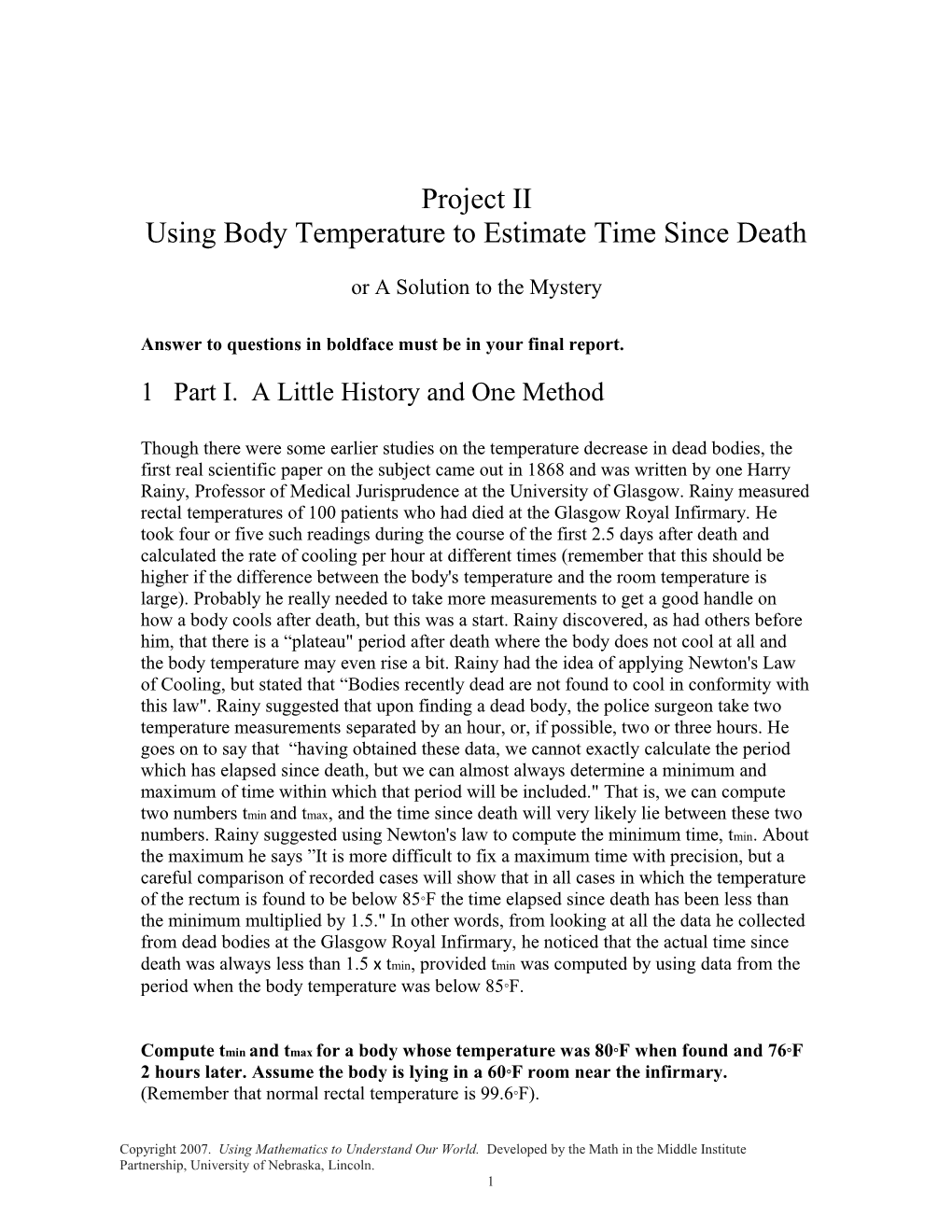 Using Body Temperature to Estimate Time Since Death