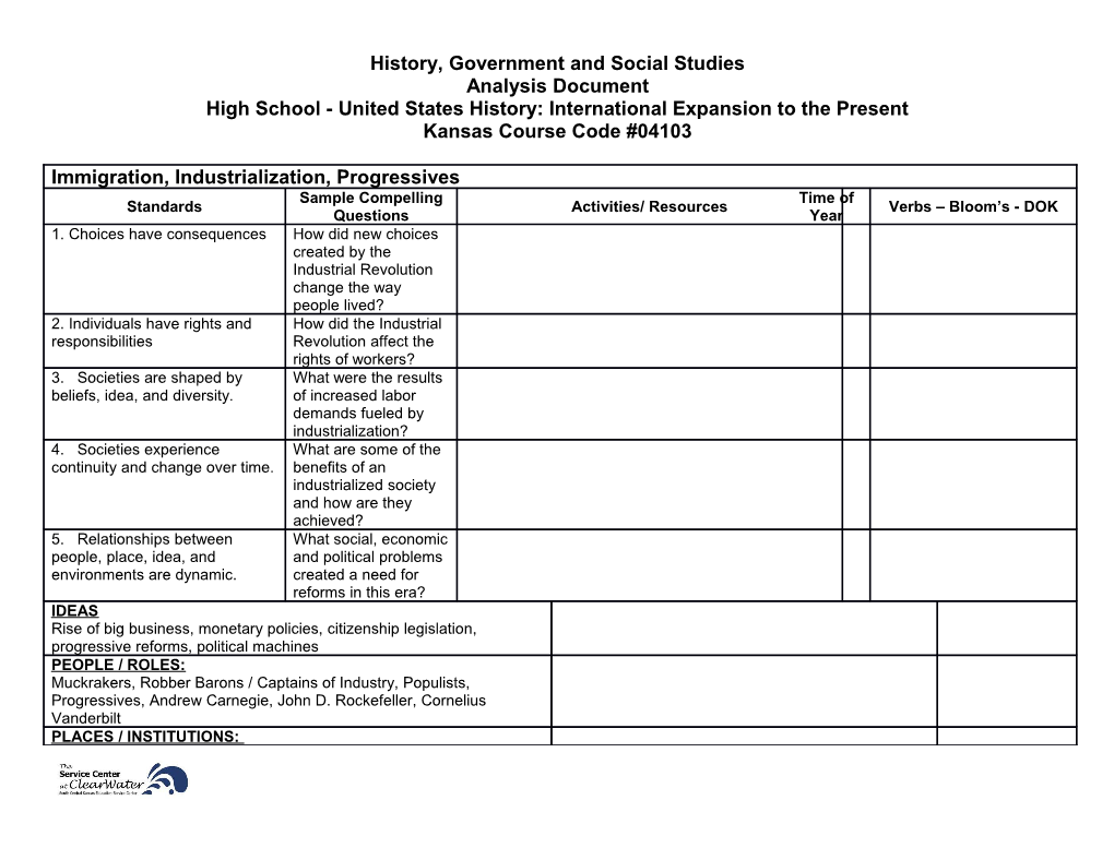 History, Government and Social Studies