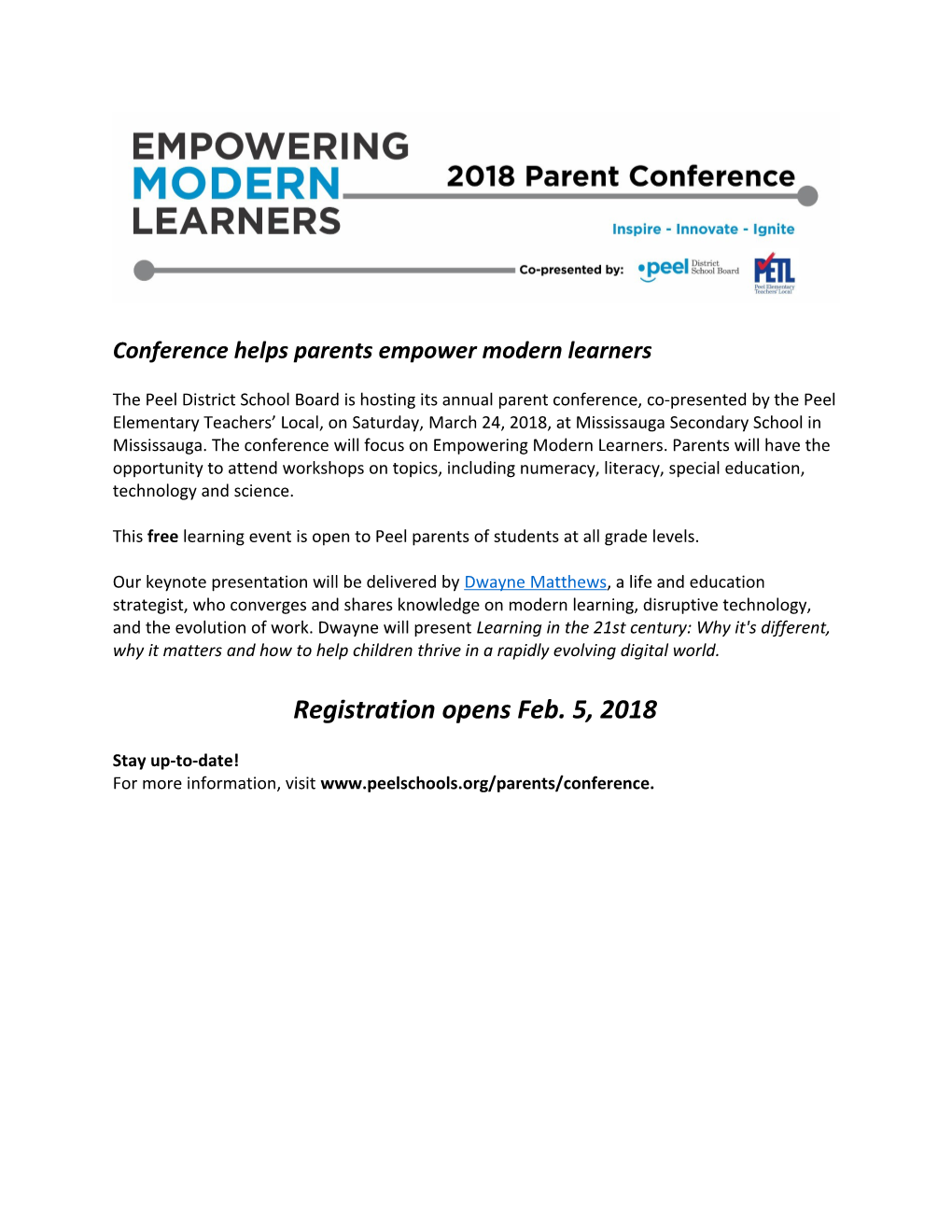 Conference Helps Parents Empower Modern Learners