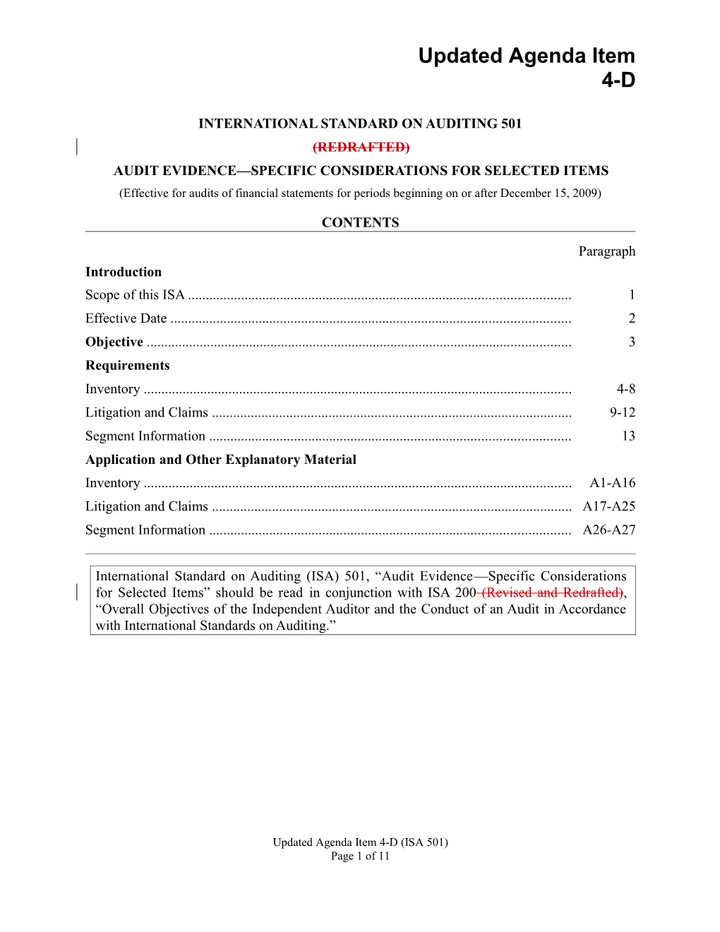 3Baudit Evidence Specific Considerations for Selected Items