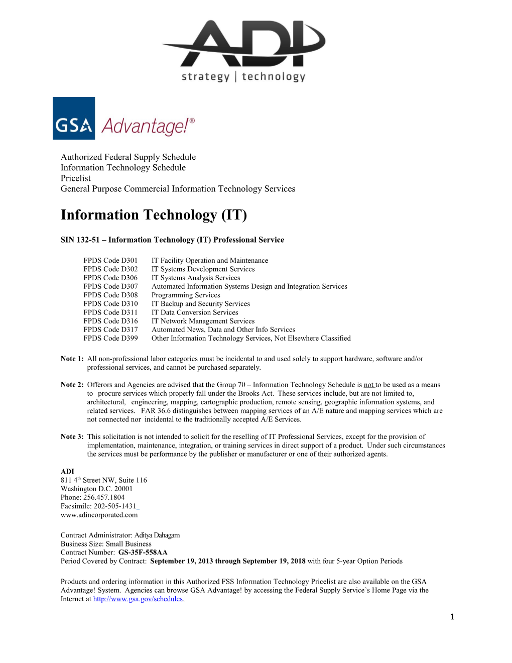 SIN 132-51 Informationtechnology(IT)Professionalservice