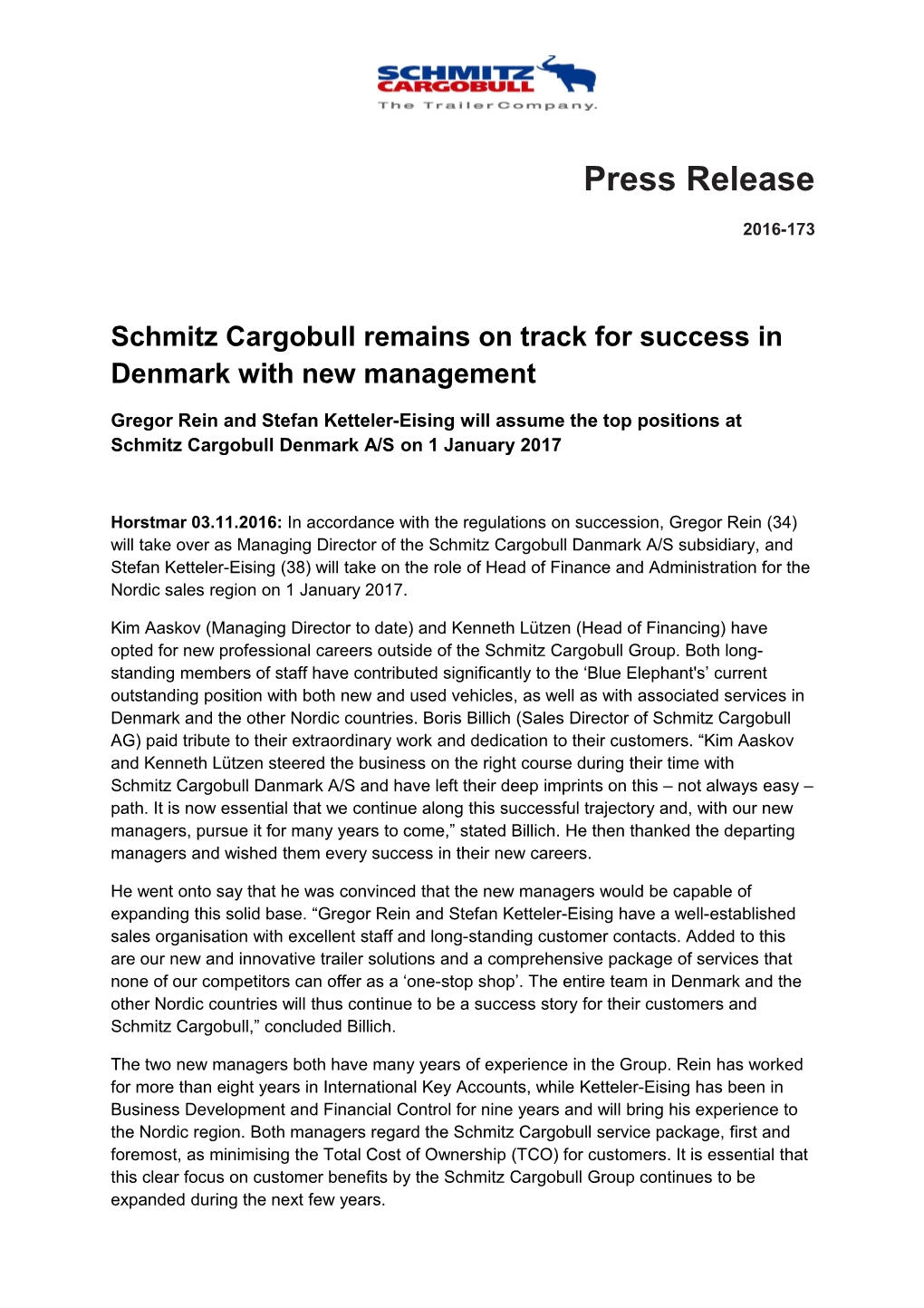 Schmitz Cargobull Remains on Track for Success in Denmark with New Management