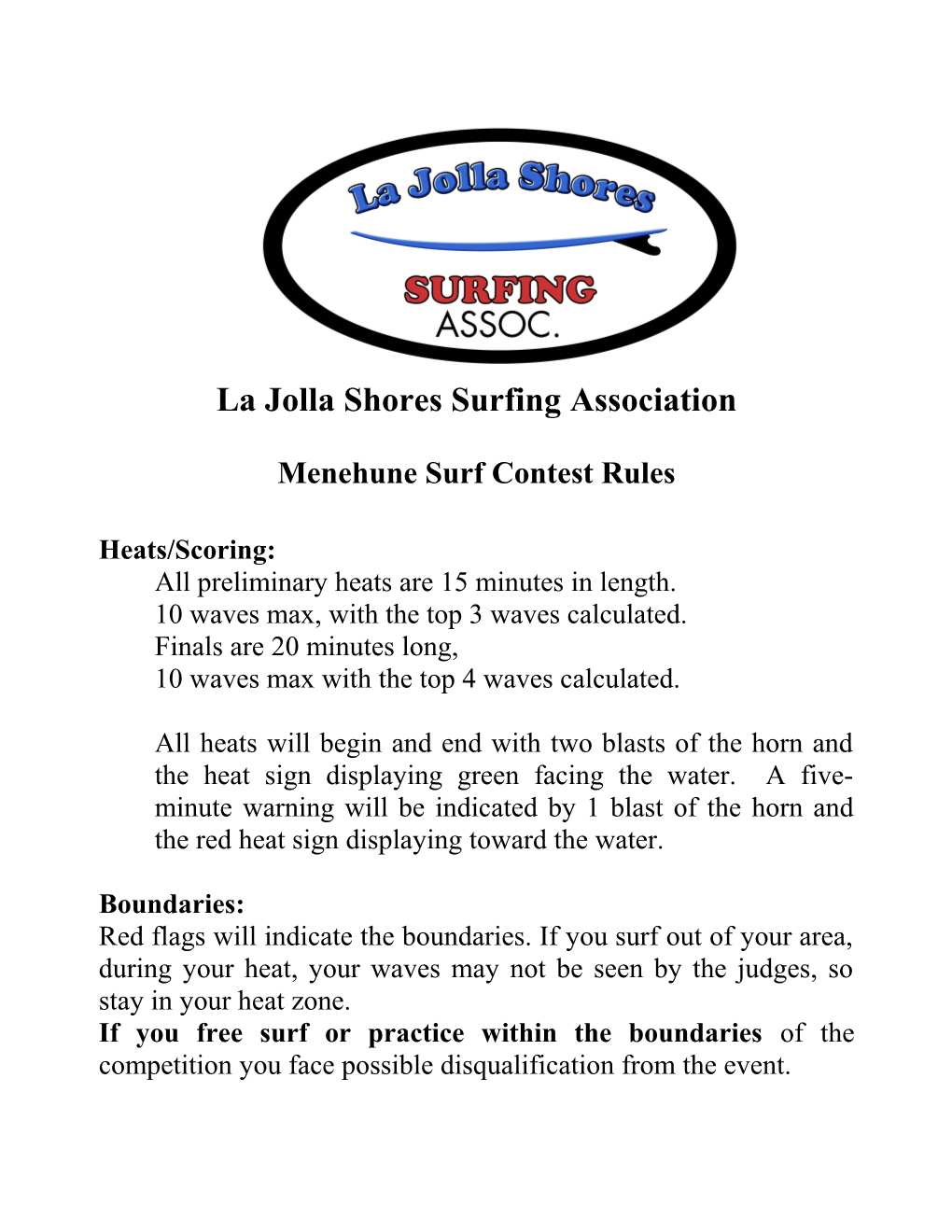 La Jolla Shores Surfing Association