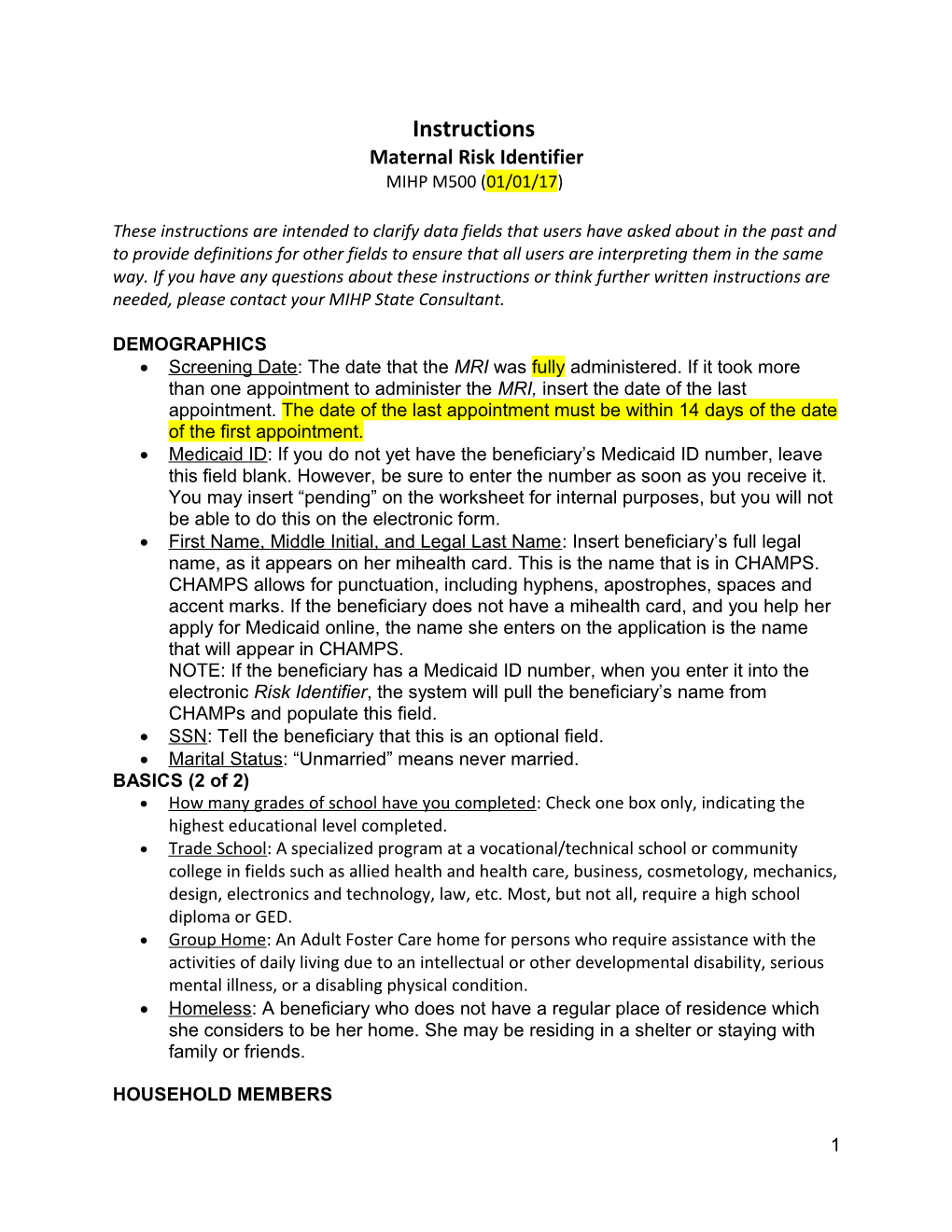 Maternal Risk Identifier