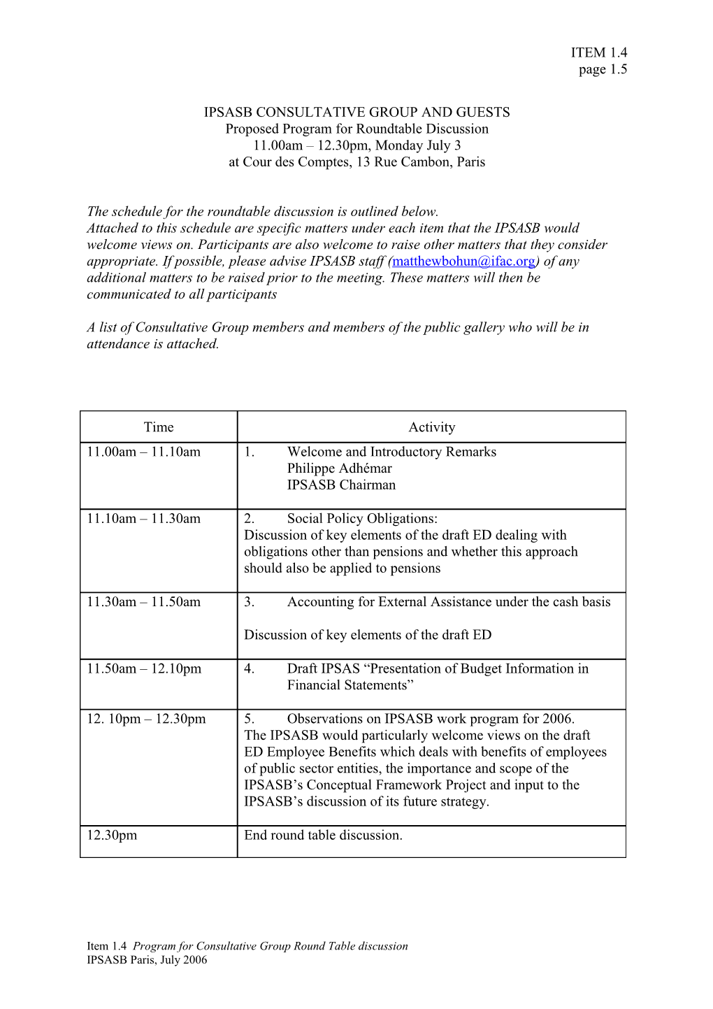 Half Day Programme with IFAC Public Sector Committee