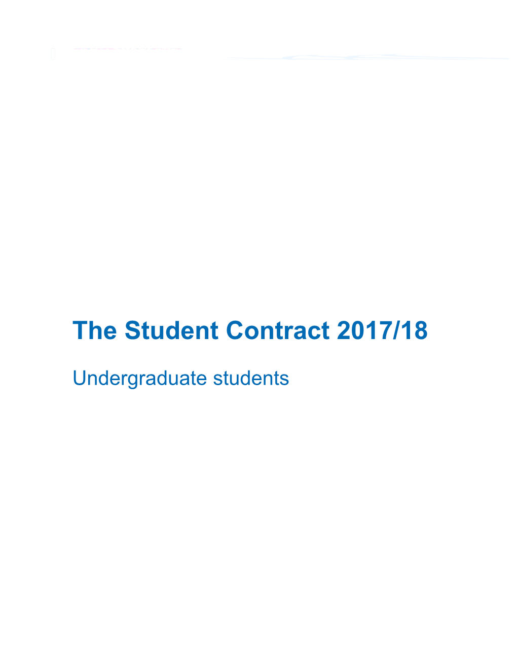 The Student Contract 2017/18