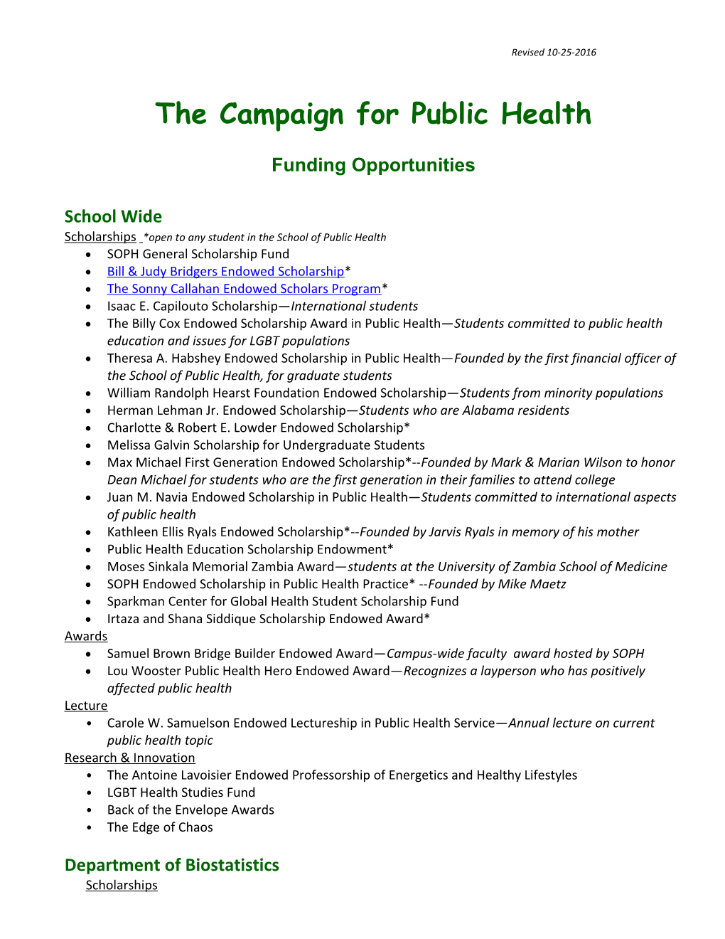 The Campaign for Public Health