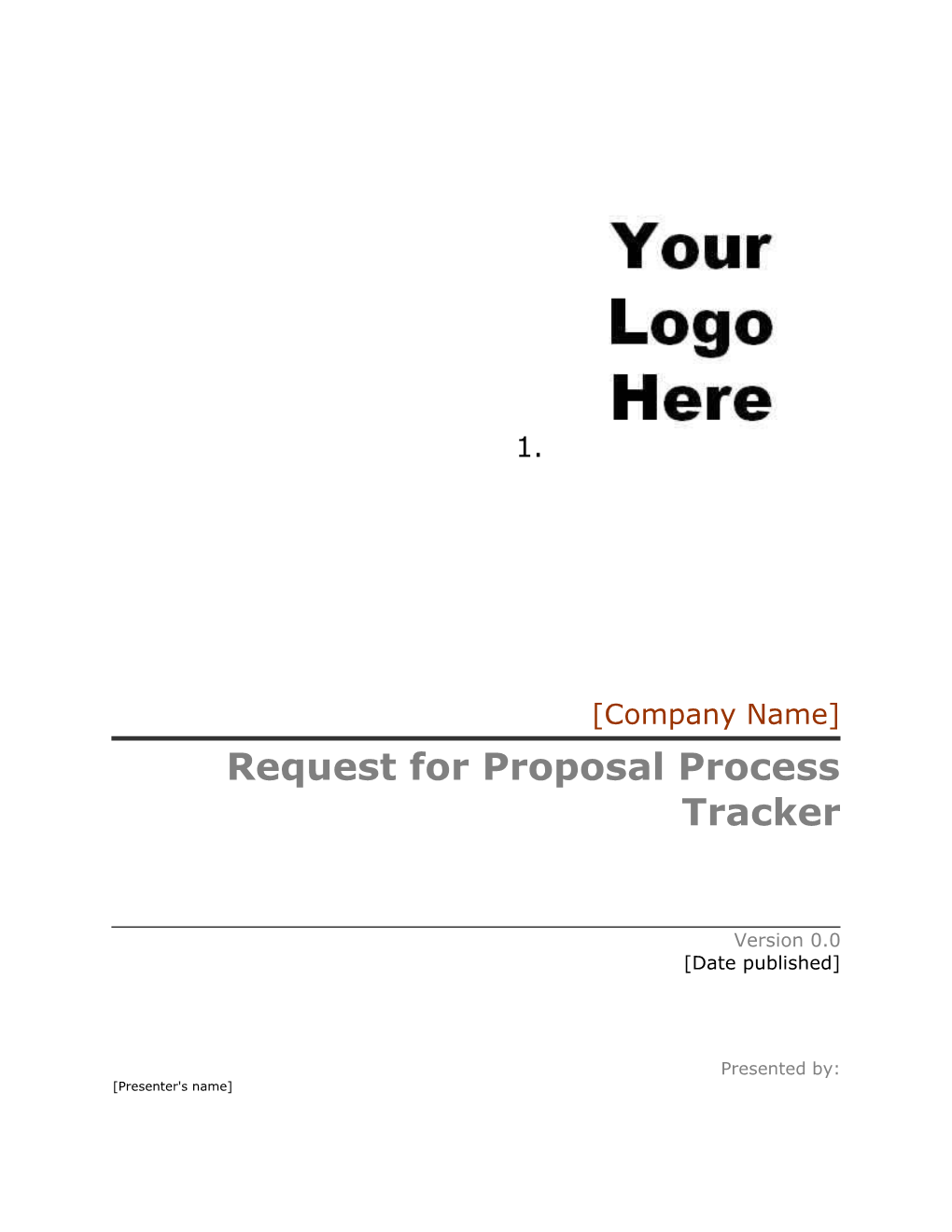 Request for Proposal Process Tracker