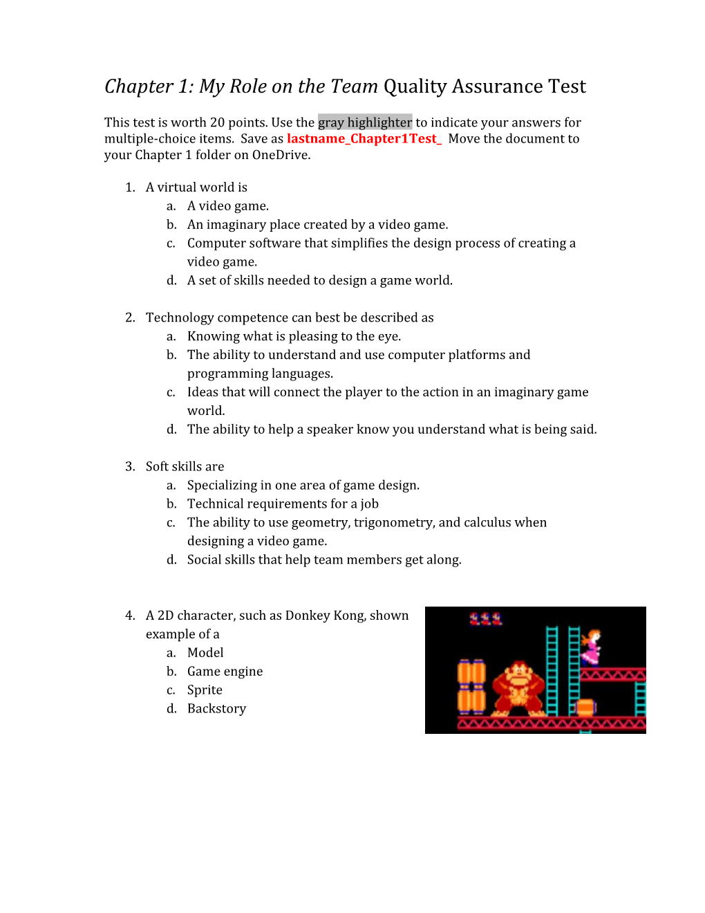 Chapter 1:My Role on the Team Quality Assurance Test