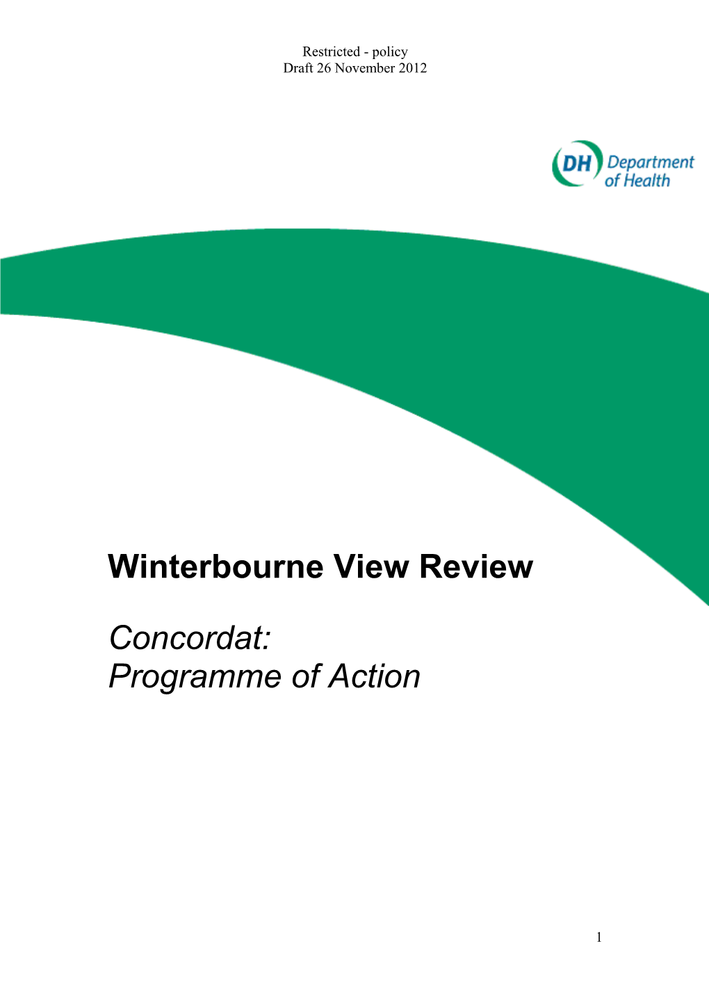 Draft Concordat: Winterbourne View Review