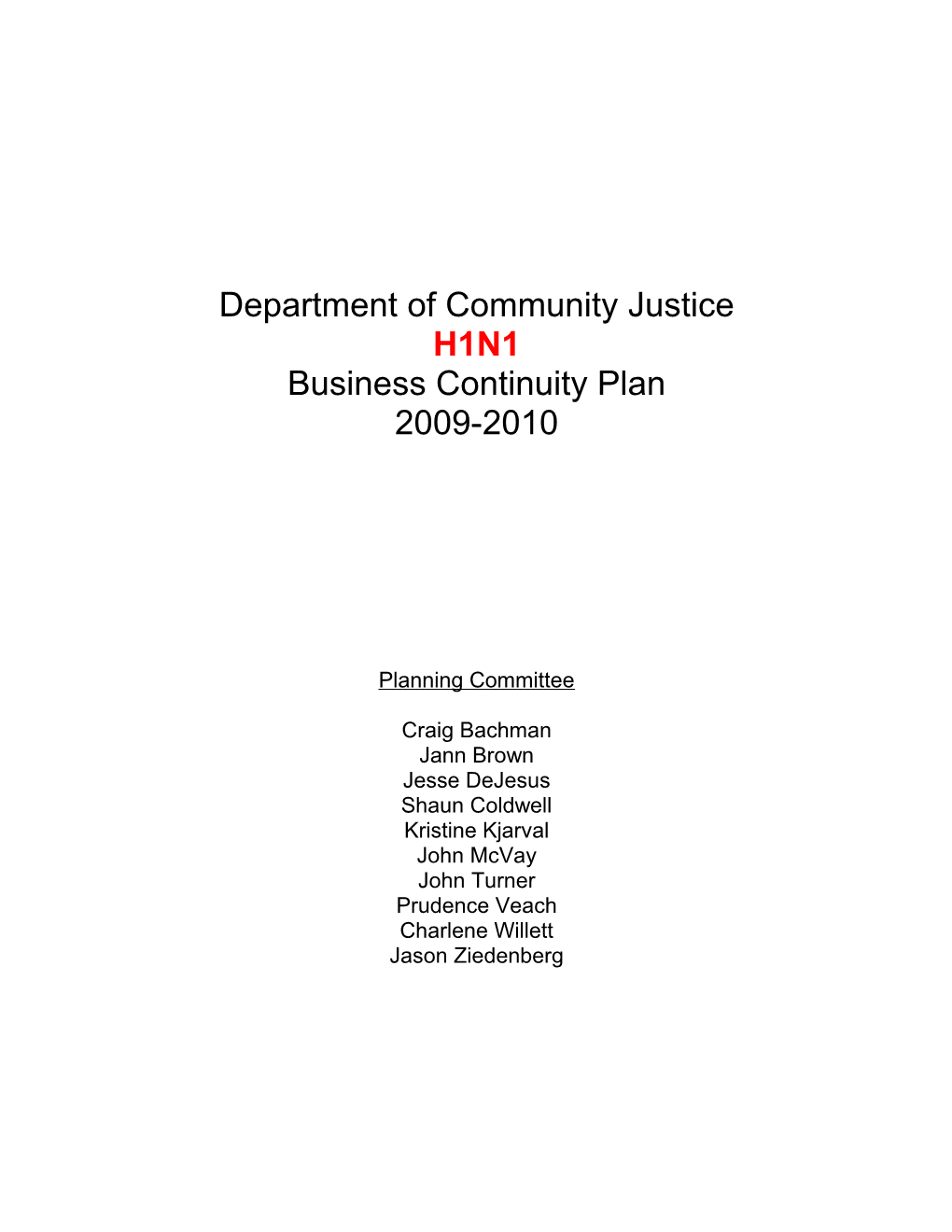 Department of Community Justice