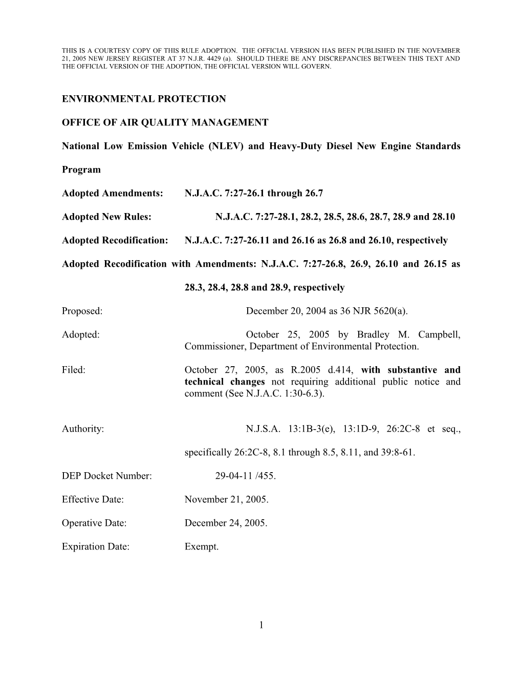 Office of Air Quality Management