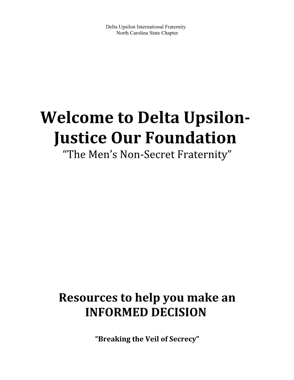 Welcome to Delta Upsilon