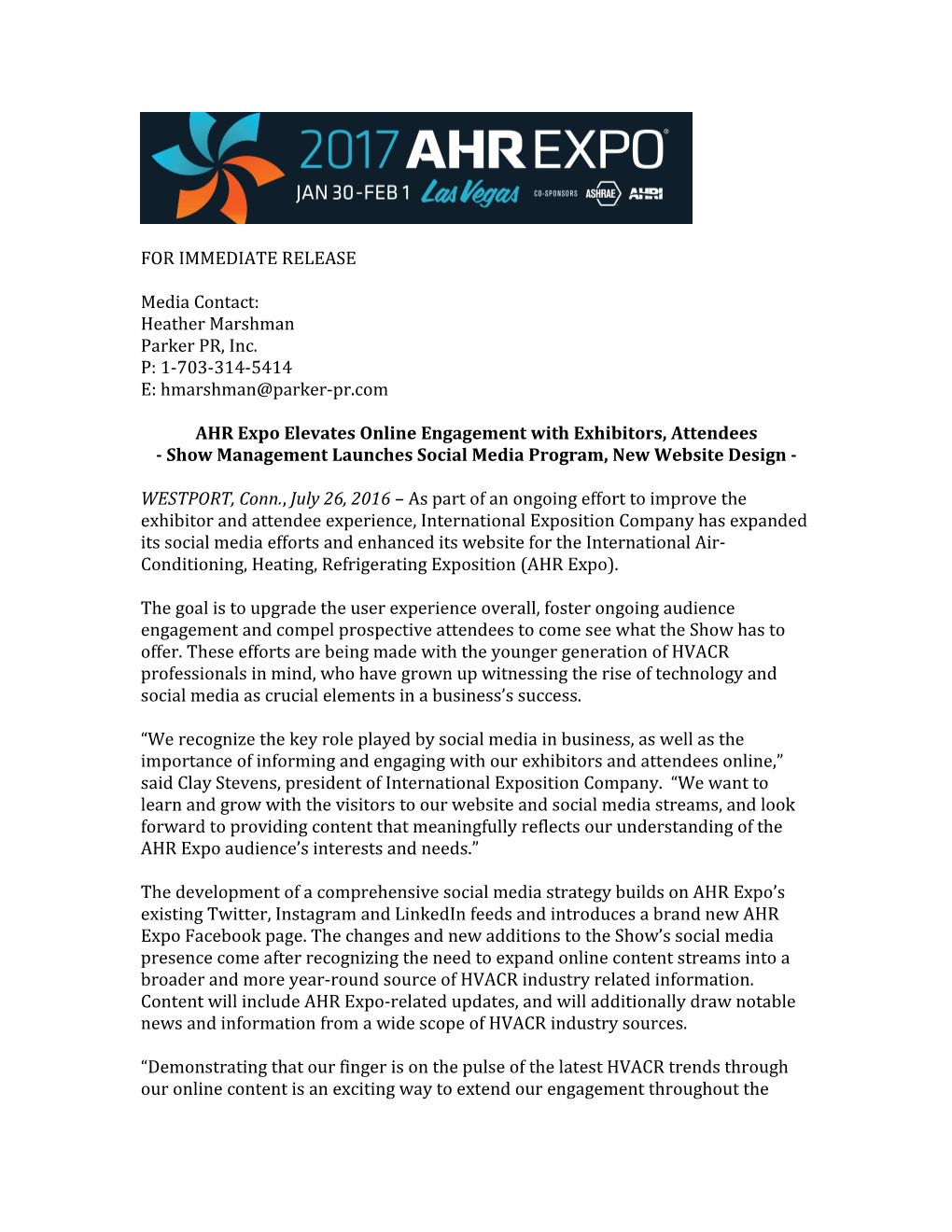 AHR Expo Elevates Online Engagement with Exhibitors, Attendees