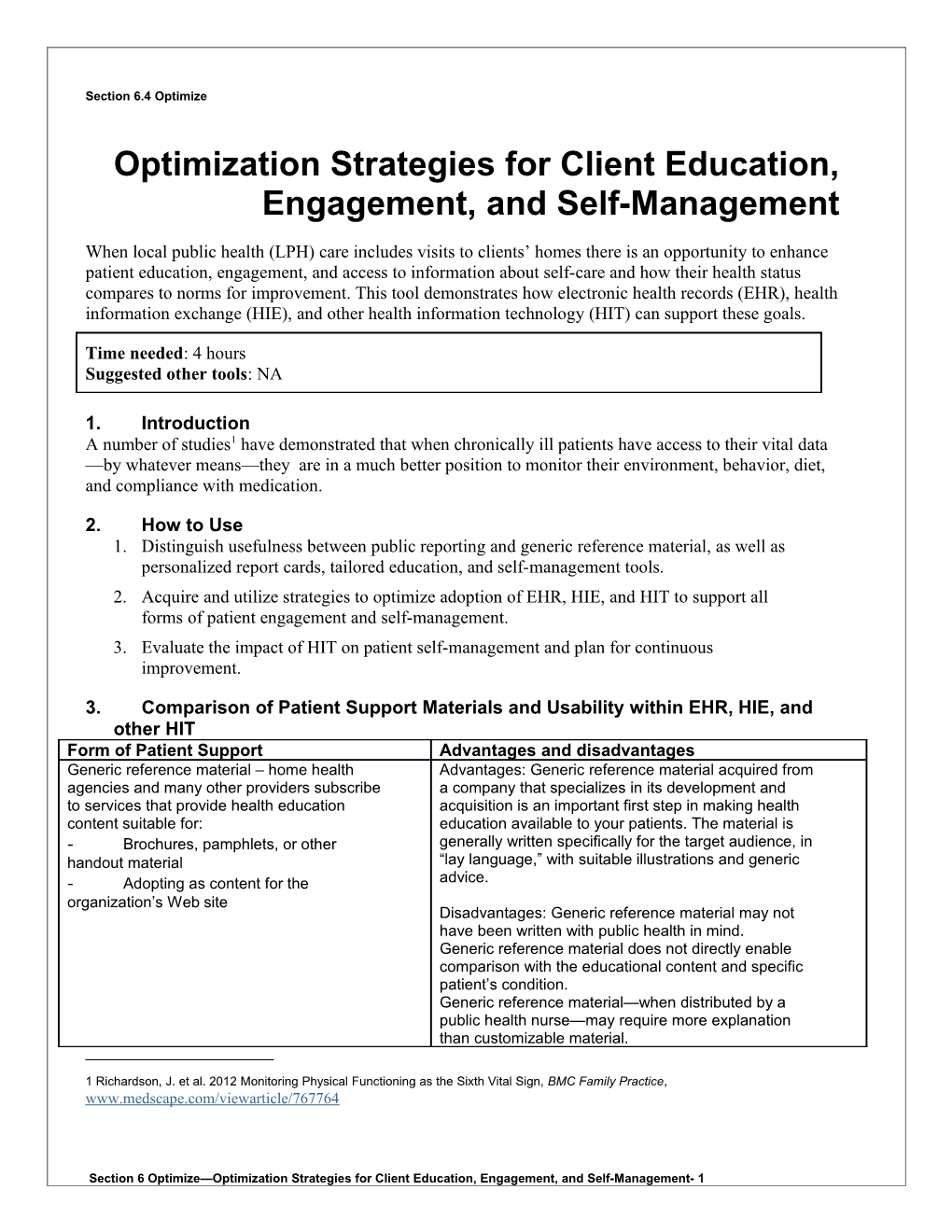 6 Optimization Strategies for Client Education, Engagement, and Self-Management