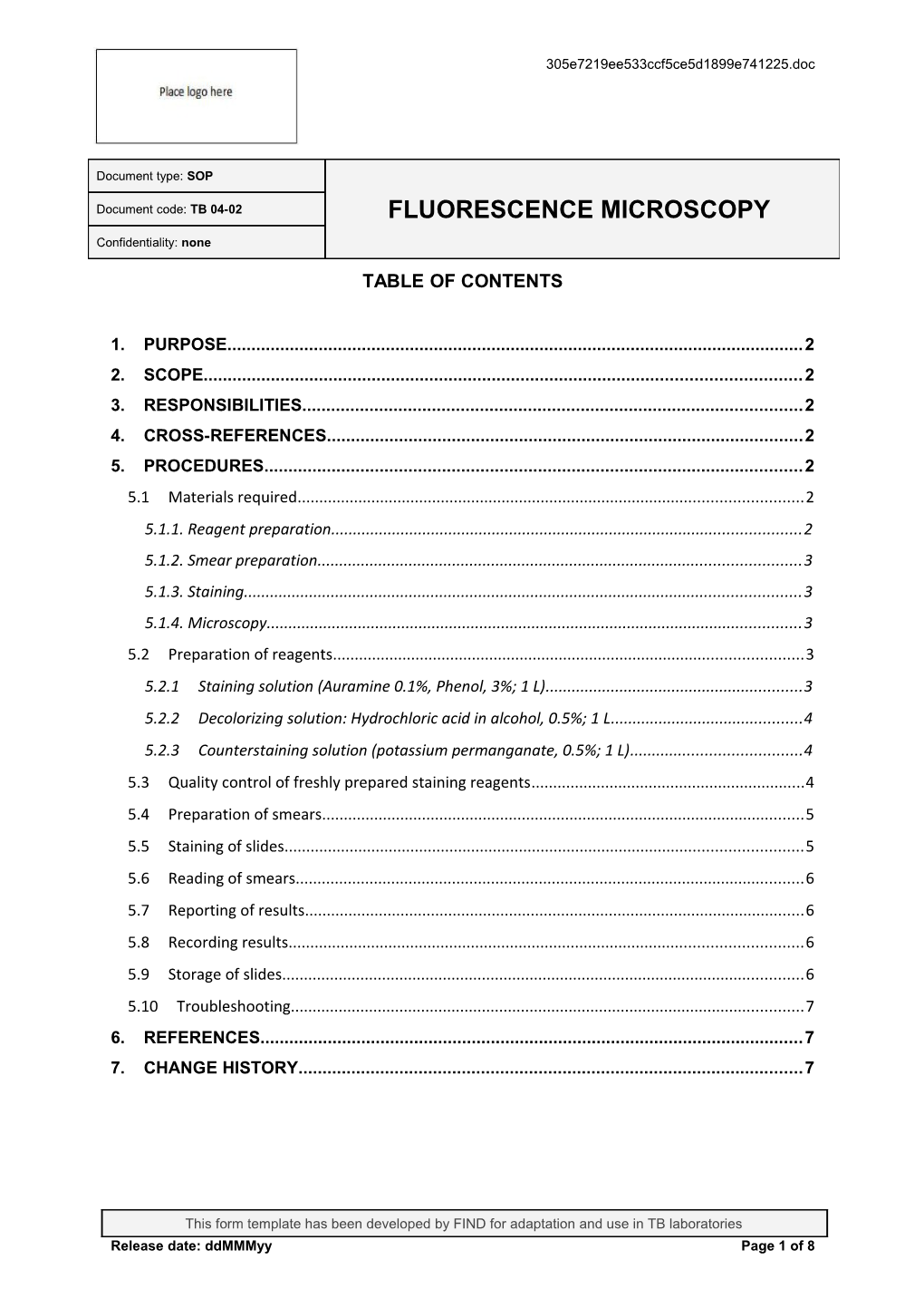 Fluorescence Microscopy TB 04-02 V1.0
