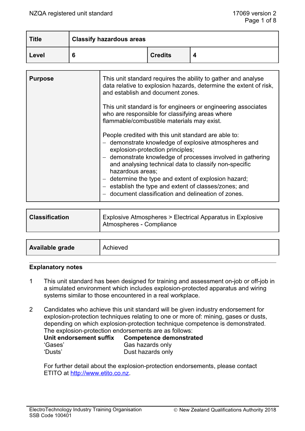 17069 Classify Hazardous Areas