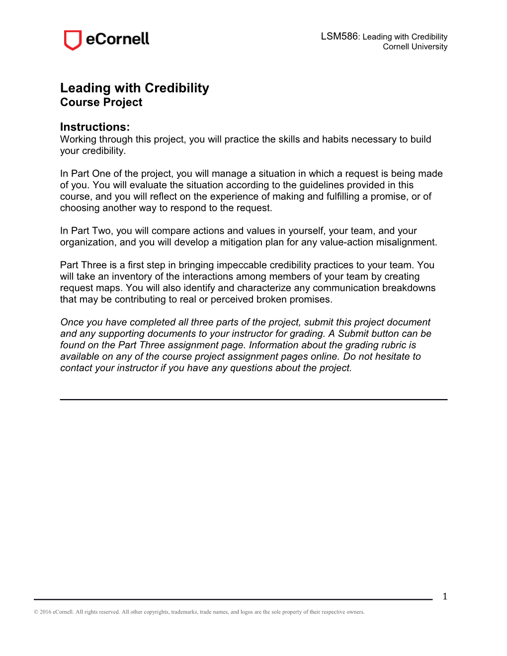 Leading with Credibility